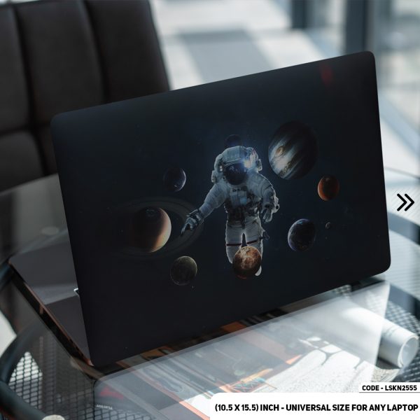 DDecorator Outer Space Astronaut with Planets Illustration Matte Finished Removable Waterproof Laptop Sticker & Laptop Skin (Including FREE Accessories) - LSKN2555 - DDecorator