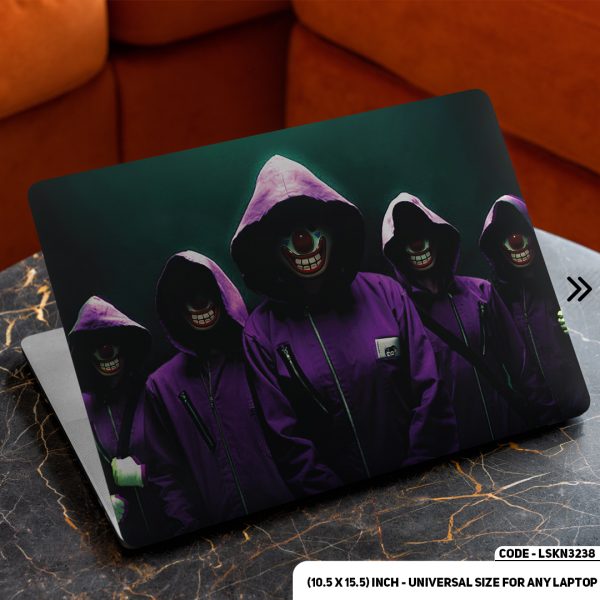 DDecorator Money Heist Full Team with Different Costumes Matte Finished Removable Waterproof Laptop Sticker & Laptop Skin (Including FREE Accessories) - LSKN3238 - DDecorator