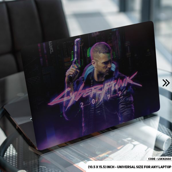 DDecorator Cyberpunk Main Male Character Matte Finished Removable Waterproof Laptop Sticker & Laptop Skin (Including FREE Accessories) - LSKN2660 - DDecorator