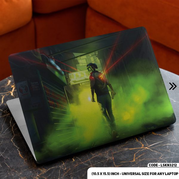 DDecorator Boy Running Away Matte Finished Removable Waterproof Laptop Sticker & Laptop Skin (Including FREE Accessories) - LSKN3212 - DDecorator