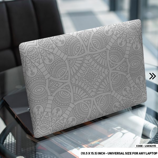 DDecorator Seamless Geomatric Pattern Matte Finished Removable Waterproof Laptop Sticker & Laptop Skin (Including FREE Accessories) - LSKN2115 - DDecorator