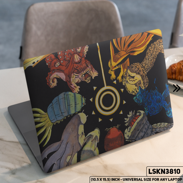 DDecorator NARUTO Anime Character Illustration Matte Finished Removable Waterproof Laptop Sticker & Laptop Skin (Including FREE Accessories) - LSKN3810 - DDecorator