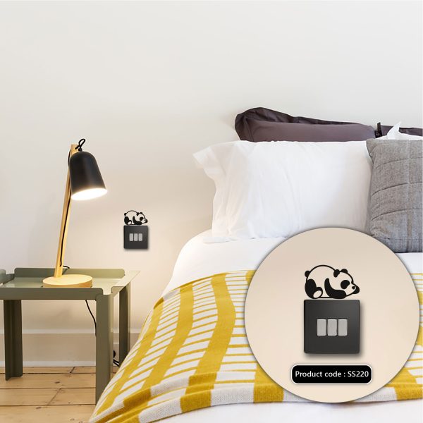 DDecorator Sleeping Fat Panda (Right) Wall Stickers & Decals Home Decor Wall Decor Removable Vinyl Wall Sticker - SS220 - DDecorator