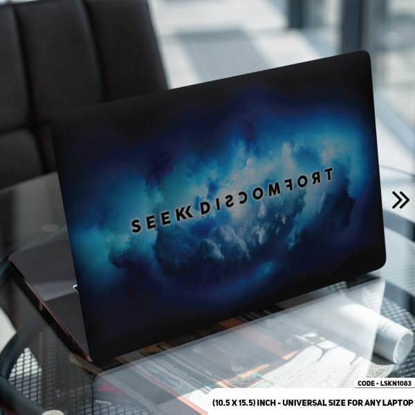 DDecorator Seek Discomfort Yes Theory Matte Finished Removable Waterproof Laptop Sticker & Laptop Skin (Including FREE Accessories) - LSKN1083 - DDecorator