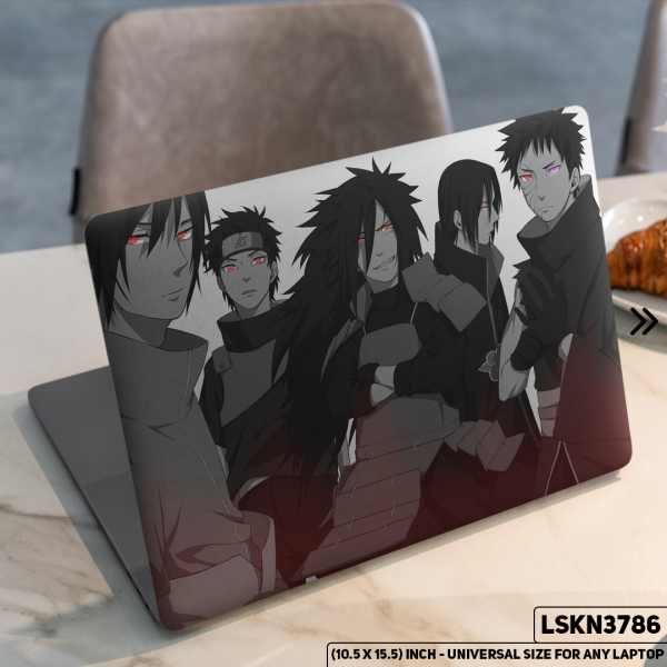DDecorator NARUTO Anime Character Illustration Matte Finished Removable Waterproof Laptop Sticker & Laptop Skin (Including FREE Accessories) - LSKN3786 - DDecorator