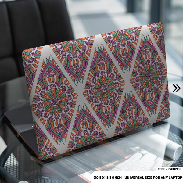 DDecorator Seamless Geomatric Pattern Matte Finished Removable Waterproof Laptop Sticker & Laptop Skin (Including FREE Accessories) - LSKN2139 - DDecorator