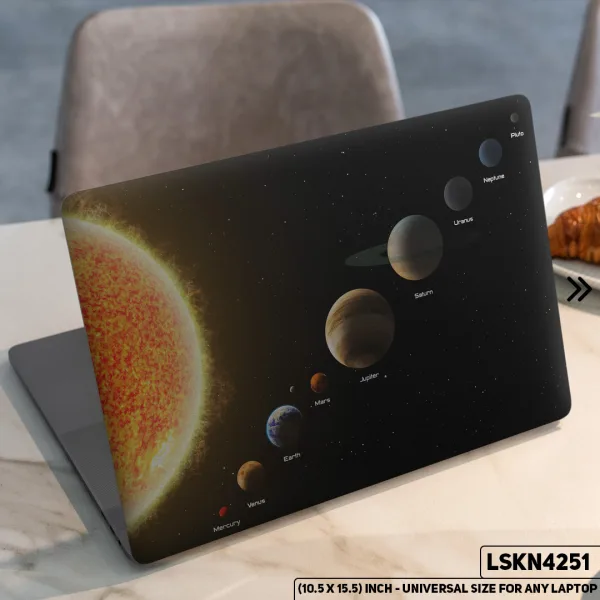 DDecorator Solar Planet Galaxy Outer Space Matte Finished Removable Waterproof Laptop Sticker & Laptop Skin (Including FREE Accessories) - LSKN4251 - DDecorator