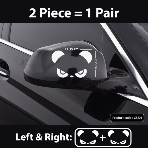 DDecorator Panda Face 2ps - White Car Styling Vinyl Decals Car Decoration Accessories Bumper Car Sticker for Car - CS101 - DDecorator