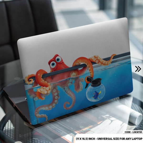 DDecorator Octopus Looking Matte Finished Removable Waterproof Laptop Sticker & Laptop Skin (Including FREE Accessories) - LSKN785 - DDecorator