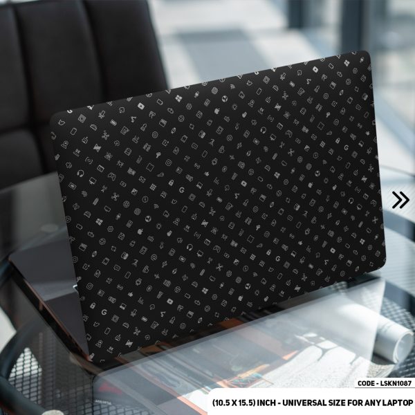 DDecorator MKBHD ICONS PACK (Black & White) Matte Finished Removable Waterproof Laptop Sticker & Laptop Skin (Including FREE Accessories) - LSKN1087 - DDecorator