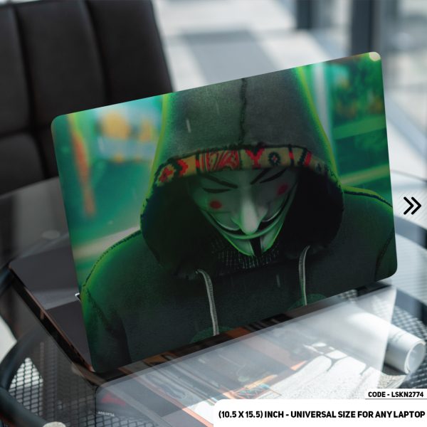 DDecorator Anonymous Boy Matte Finished Removable Waterproof Laptop Sticker & Laptop Skin (Including FREE Accessories) - LSKN2774 - DDecorator