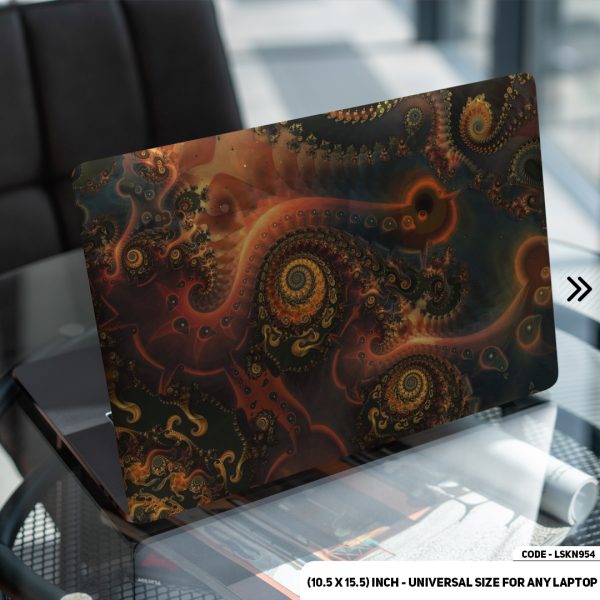 DDecorator Orange Marble Texture Matte Finished Removable Waterproof Laptop Sticker & Laptop Skin (Including FREE Accessories) - LSKN954 - DDecorator