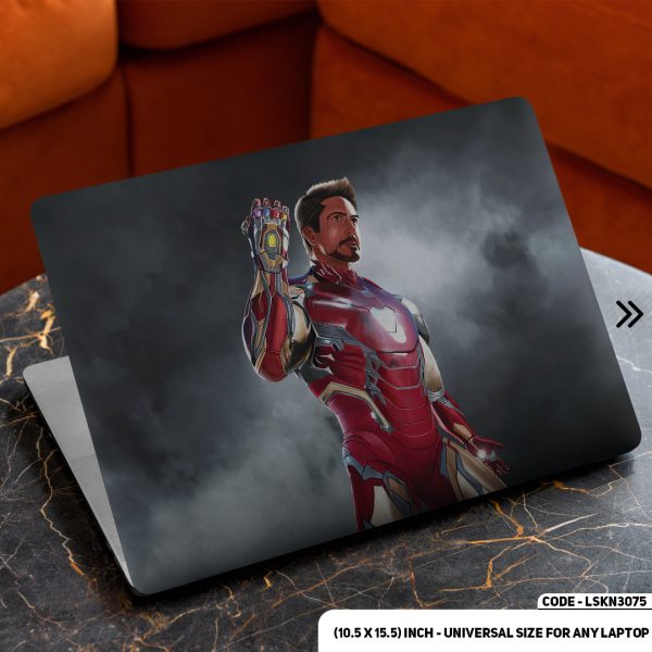DDecorator Iron Man Art Illustration Matte Finished Removable Waterproof Laptop Sticker & Laptop Skin (Including FREE Accessories) - LSKN3075 - DDecorator