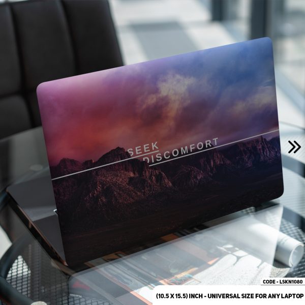 DDecorator Seek Discomfort Yes Theory Matte Finished Removable Waterproof Laptop Sticker & Laptop Skin (Including FREE Accessories) - LSKN1080 - DDecorator