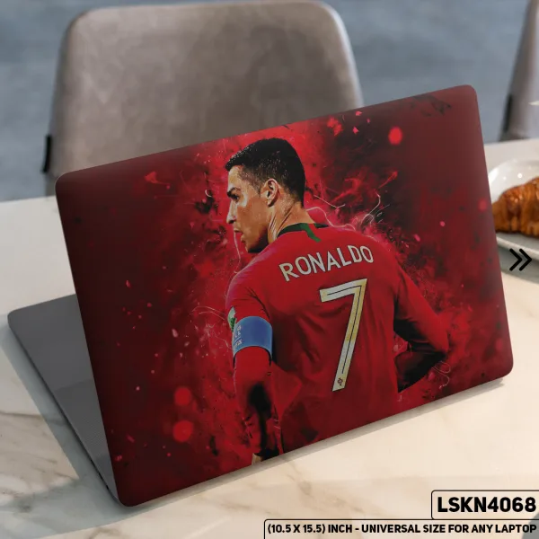DDecorator CR7 - Cristiano Ronaldo FIFA World Cup Matte Finished Removable Waterproof Laptop Sticker & Laptop Skin (Including FREE Accessories) - LSKN4068 - DDecorator