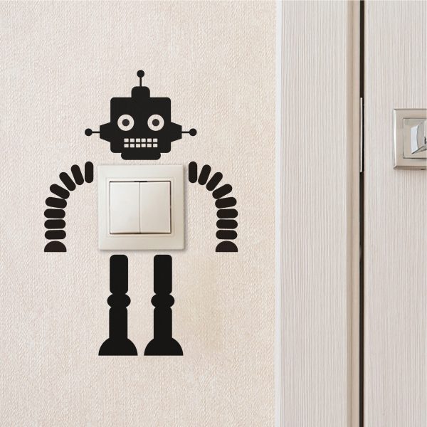 DDecorator Industrial Robot Wall Stickers & Decals Home Decor Wall Decor Removable Vinyl Wall Sticker - SS162 - DDecorator