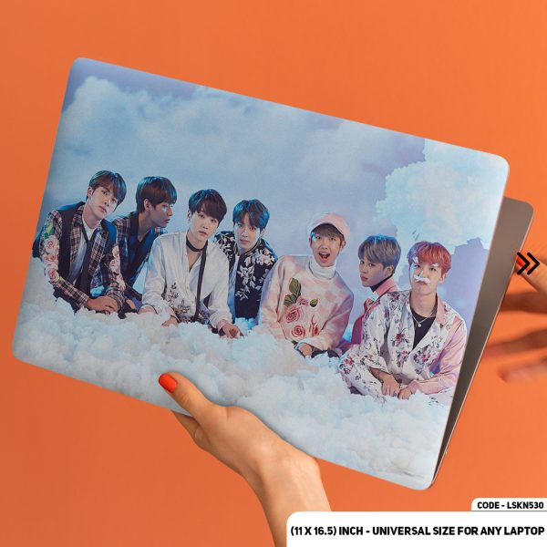 DDecorator BTS Boys In Cloud Matte Finished Removable Waterproof Laptop Sticker & Laptop Skin (Including FREE Accessories) - LSKN530 - DDecorator