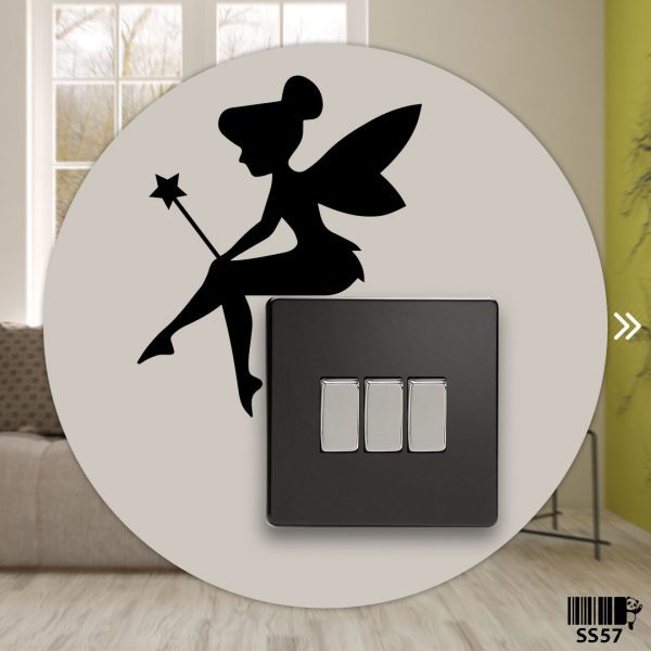 DDecorator Fairy With Magic Wand (Left) Wall Stickers & Decals Home Decor Wall Decor Removable Vinyl Wall Sticker - SS57 - DDecorator