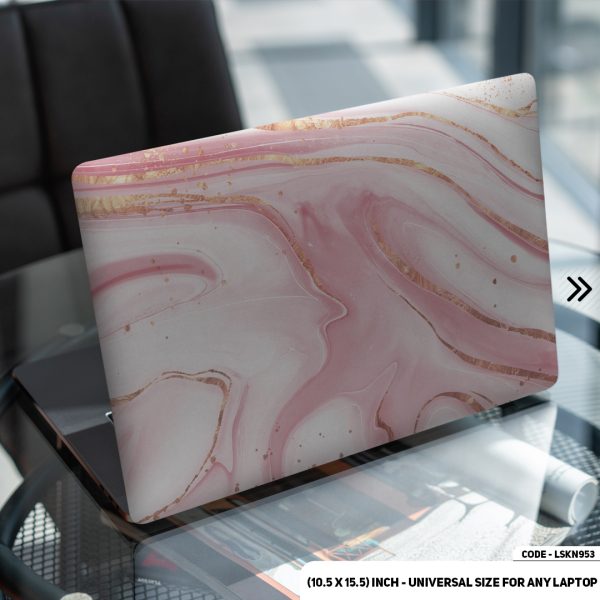 DDecorator Pink Marble Texture Matte Finished Removable Waterproof Laptop Sticker & Laptop Skin (Including FREE Accessories) - LSKN953 - DDecorator
