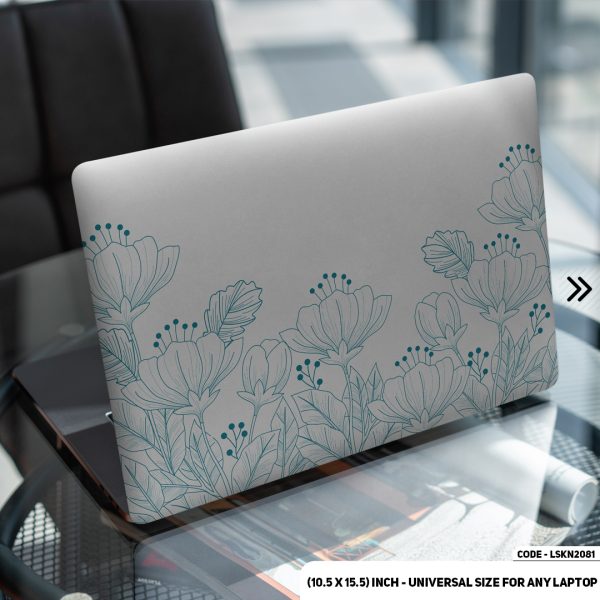 DDecorator Flower Pattern Floral Design Matte Finished Removable Waterproof Laptop Sticker & Laptop Skin (Including FREE Accessories) - LSKN2081 - DDecorator