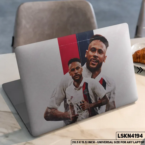 DDecorator Neymar Football Playing Matte Finished Removable Waterproof Laptop Sticker & Laptop Skin (Including FREE Accessories) - LSKN4194 - DDecorator