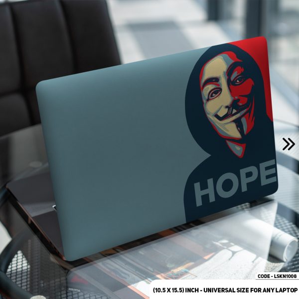DDecorator Anonymous Logo - Hope Matte Finished Removable Waterproof Laptop Sticker & Laptop Skin (Including FREE Accessories) - LSKN1008 - DDecorator