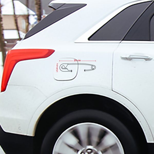 DDecorator Safety Pin Car Styling Vinyl Decals Car Decoration Accessories Bumper Car Sticker for Car - CS98 - DDecorator