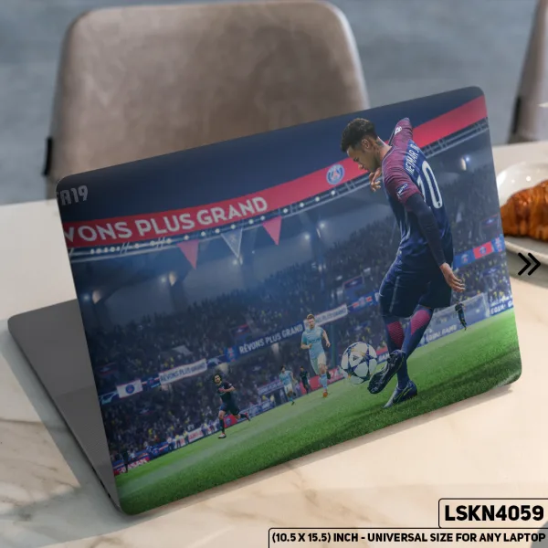 DDecorator Neymar FIFA World Cup Matte Finished Removable Waterproof Laptop Sticker & Laptop Skin (Including FREE Accessories) - LSKN4059 - DDecorator