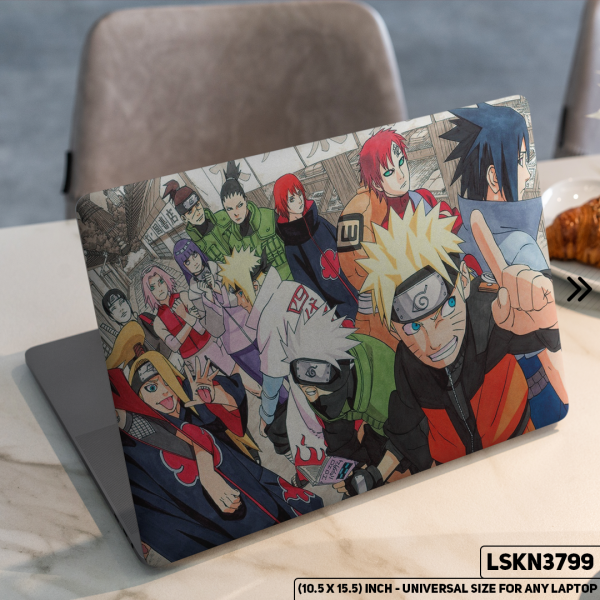 DDecorator NARUTO Anime Character Illustration Matte Finished Removable Waterproof Laptop Sticker & Laptop Skin (Including FREE Accessories) - LSKN3799 - DDecorator
