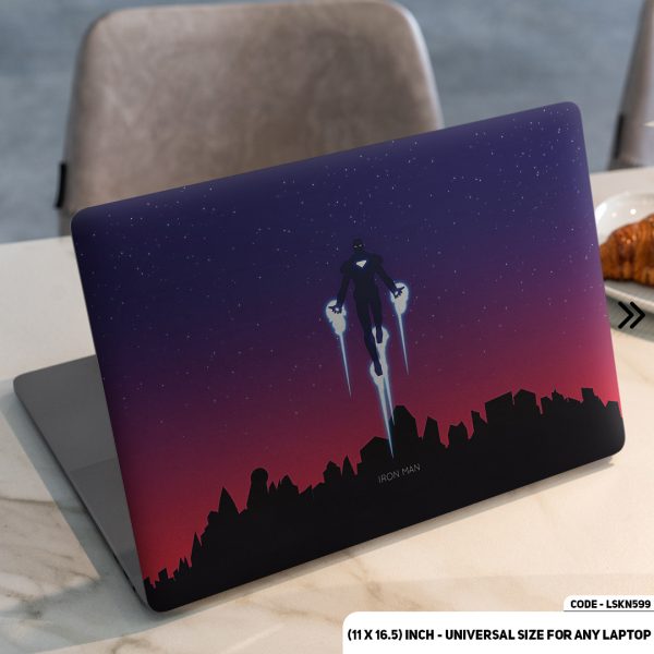 DDecorator Flying Iron Man Matte Finished Removable Waterproof Laptop Sticker & Laptop Skin (Including FREE Accessories) - LSKN599 - DDecorator