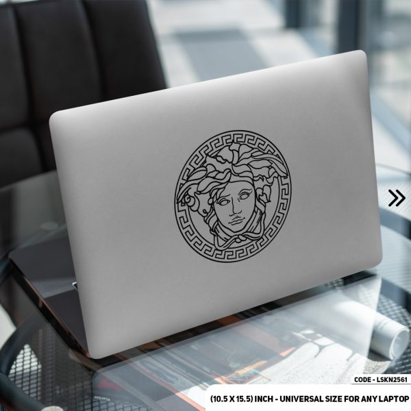 DDecorator Luxury Brand Iconic Pattern White Matte Finished Removable Waterproof Laptop Sticker & Laptop Skin (Including FREE Accessories) - LSKN2561 - DDecorator