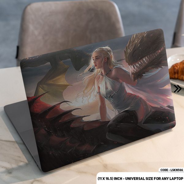 DDecorator Khaleesi Daenery Targaryen Game Of Thrones Matte Finished Removable Waterproof Laptop Sticker & Laptop Skin (Including FREE Accessories) - LSKN566 - DDecorator