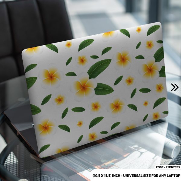 DDecorator Flower Pattern Floral Design Matte Finished Removable Waterproof Laptop Sticker & Laptop Skin (Including FREE Accessories) - LSKN2393 - DDecorator
