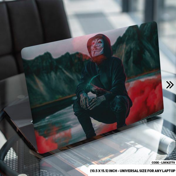 DDecorator Anonymous Boy Matte Finished Removable Waterproof Laptop Sticker & Laptop Skin (Including FREE Accessories) - LSKN2779 - DDecorator