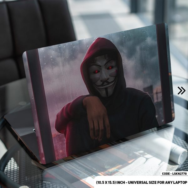 DDecorator Anonymous Boy Matte Finished Removable Waterproof Laptop Sticker & Laptop Skin (Including FREE Accessories) - LSKN2778 - DDecorator
