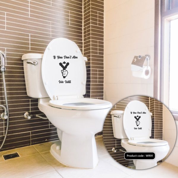 DDecorator Aiming to You vinyl & Decals Removable Washroom Sticker - WR91 - DDecorator