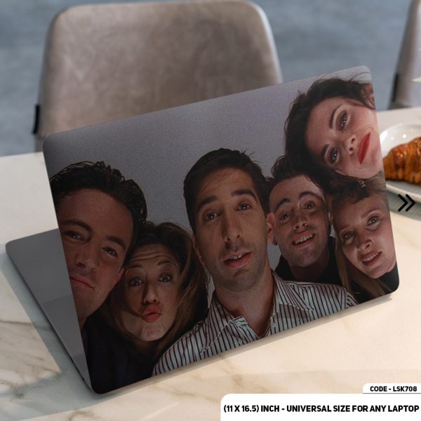 DDecorator Friends TV Series F.R.I.E.N.D.S Matte Finished Removable Waterproof Laptop Sticker & Laptop Skin (Including FREE Accessories) - LSKN708 - DDecorator