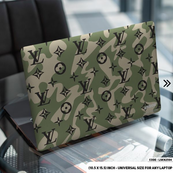 DDecorator Luxury Brand Iconic Pattern Matte Finished Removable Waterproof Laptop Sticker & Laptop Skin (Including FREE Accessories) - LSKN2594 - DDecorator