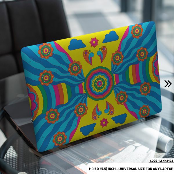 DDecorator Seamless Geomatric Pattern Matte Finished Removable Waterproof Laptop Sticker & Laptop Skin (Including FREE Accessories) - LSKN2492 - DDecorator