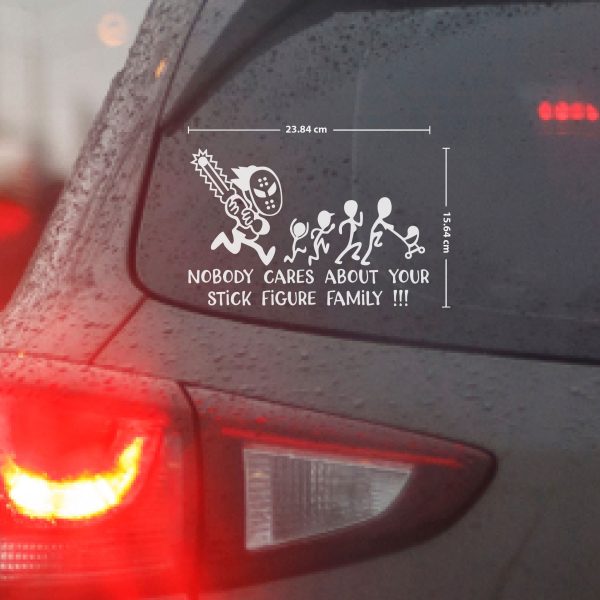 DDecorator Appo Nobody Cares About Stick Family Car Styling Vinyl Decals Car Decoration Accessories Bumper Car Sticker for Car - CS91 - DDecorator