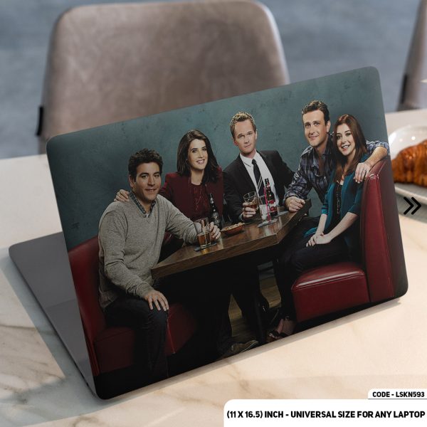 DDecorator How I Met Your Mother All Characters Matte Finished Removable Waterproof Laptop Sticker & Laptop Skin (Including FREE Accessories) - LSKN593 - DDecorator