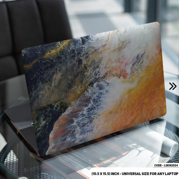 DDecorator Liquid Marble Texture Matte Finished Removable Waterproof Laptop Sticker & Laptop Skin (Including FREE Accessories) - LSKN2024 - DDecorator