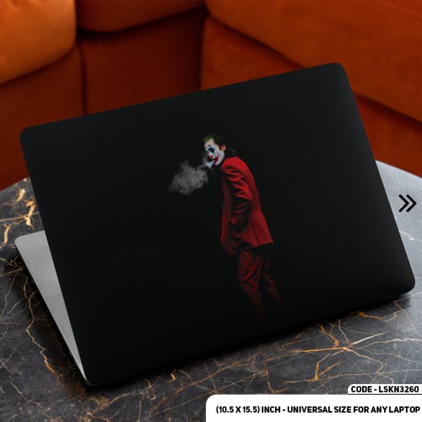 DDecorator Joker Standing with Red Costume Matte Finished Removable Waterproof Laptop Sticker & Laptop Skin (Including FREE Accessories) - LSKN3260 - DDecorator