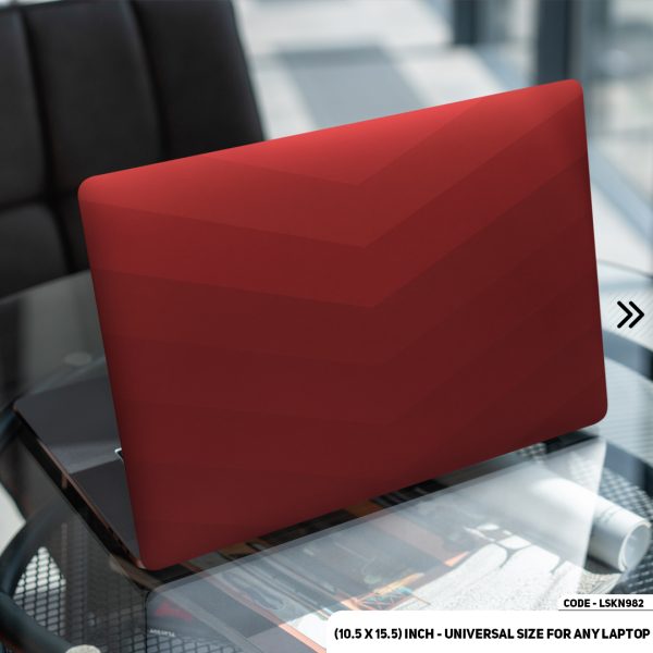 DDecorator Red Shades Seamless Pattern Matte Finished Removable Waterproof Laptop Sticker & Laptop Skin (Including FREE Accessories) - LSKN982 - DDecorator