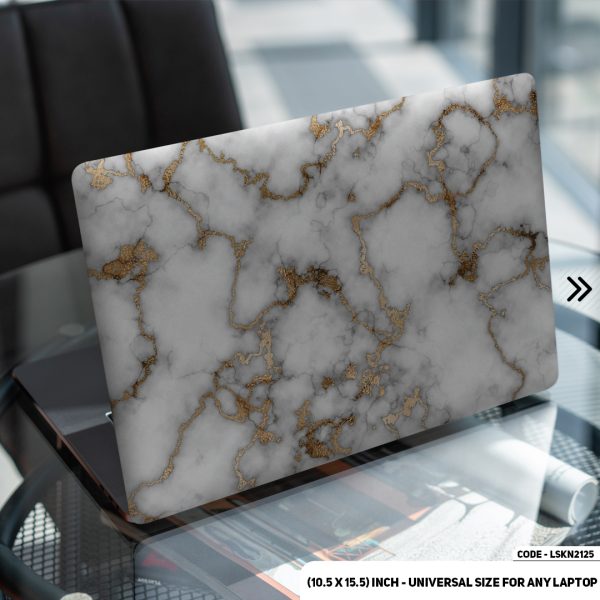 DDecorator Liquid Marble Texture Matte Finished Removable Waterproof Laptop Sticker & Laptop Skin (Including FREE Accessories) - LSKN2125 - DDecorator