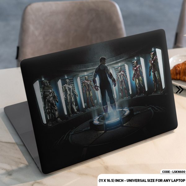 DDecorator Iron Man All Suit Togather Matte Finished Removable Waterproof Laptop Sticker & Laptop Skin (Including FREE Accessories) - LSKN600 - DDecorator