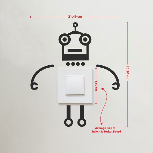 DDecorator Mechanical Robot Wall Stickers & Decals Home Decor Wall Decor Removable Vinyl Wall Sticker - SS164 - DDecorator