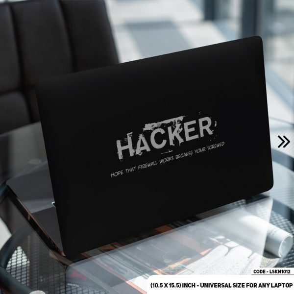 DDecorator Hacker Logo Matte Finished Removable Waterproof Laptop Sticker & Laptop Skin (Including FREE Accessories) - LSKN1012 - DDecorator
