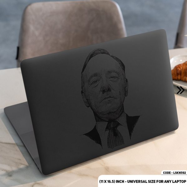 DDecorator Main Carecter In House of Cards TV Series Matte Finished Removable Waterproof Laptop Sticker & Laptop Skin (Including FREE Accessories) - LSKN592 - DDecorator