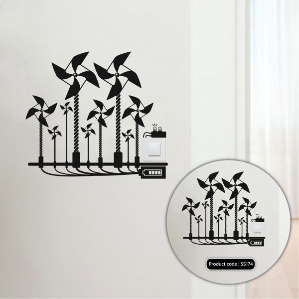DDecorator Jungle of Windmills Wall Stickers & Decals Home Decor Wall Decor Removable Vinyl Wall Sticker - SS174 - DDecorator